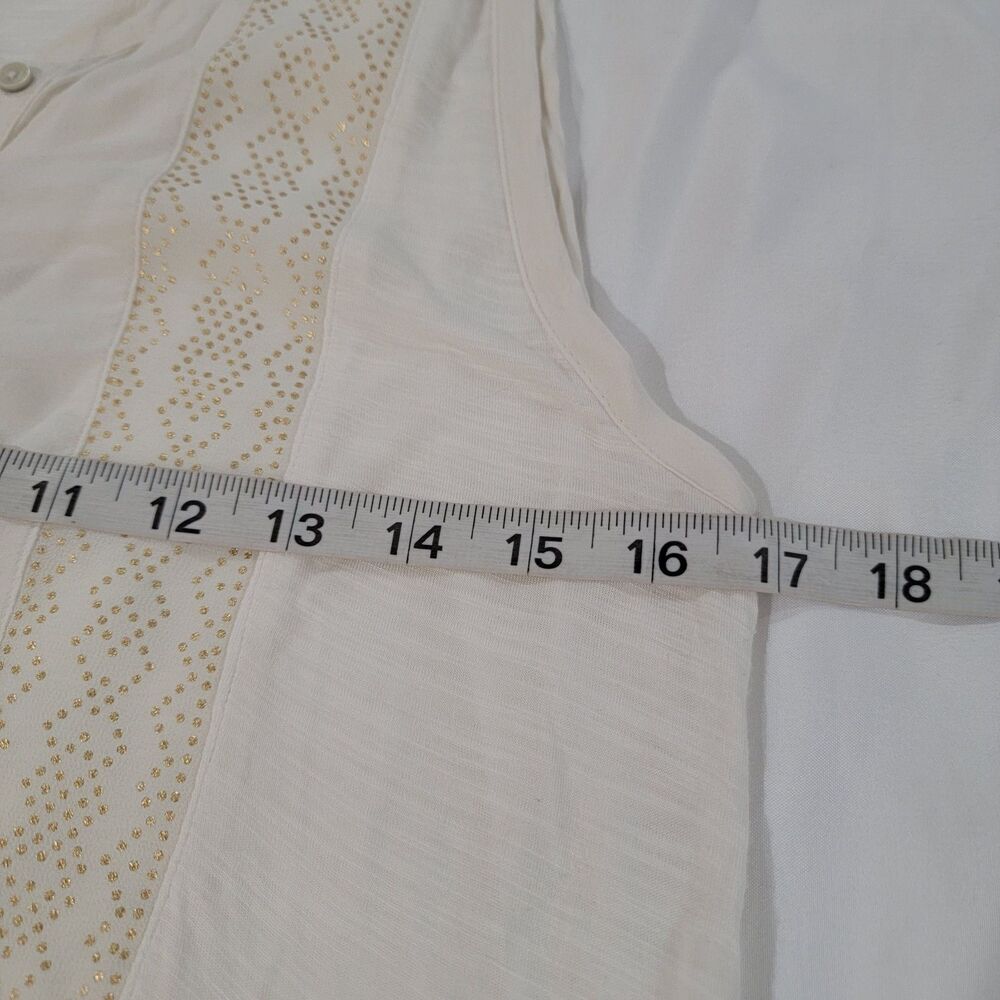 Y2K American Eagle Outfitters Womens Top Size Medium Ivory Fairy Boho - Picture 6 of 7